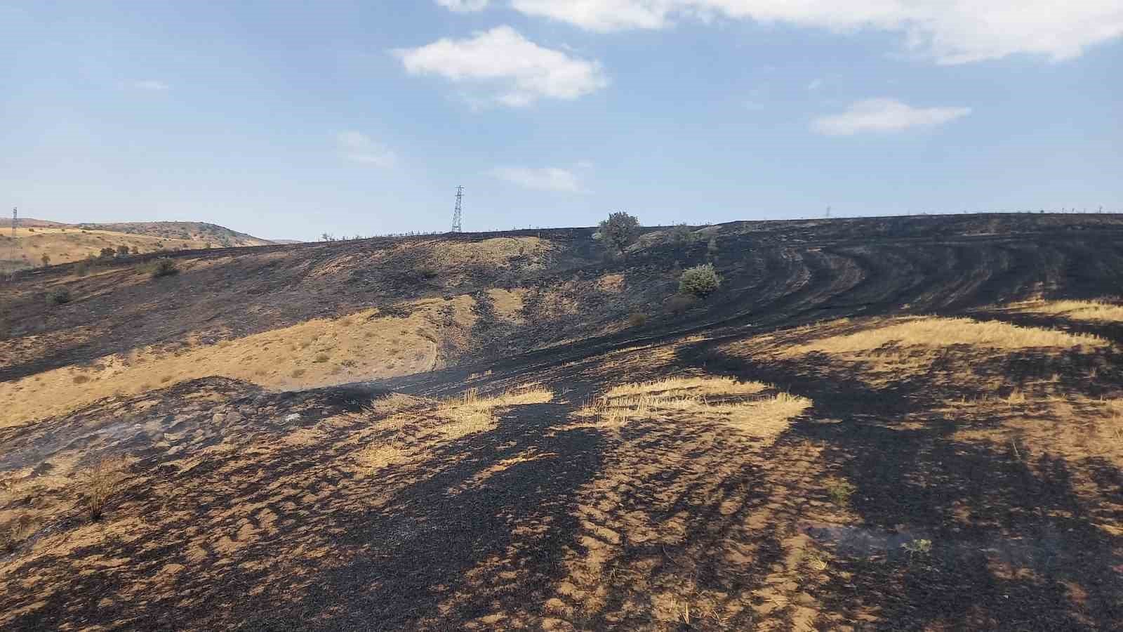 ÇEDAŞ’ın arızalanan trafosu 400 dönüm araziyi küle çevirdi