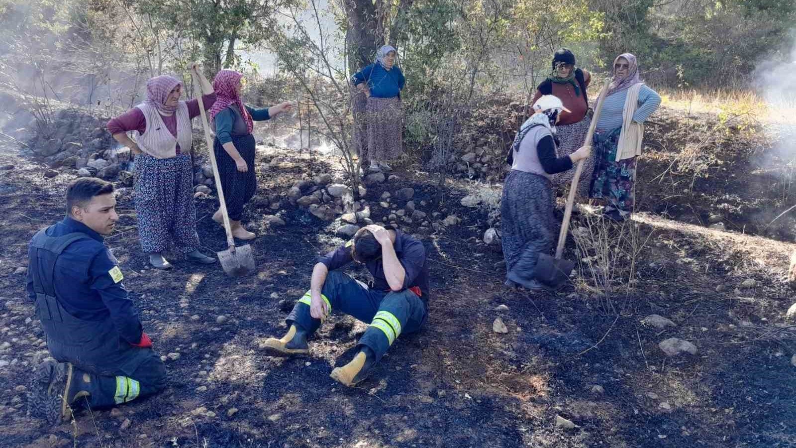 Konya Bozkır’da Kuru Otluk Yangını Köylüler ve İtfaiye Tarafından Söndürüldü